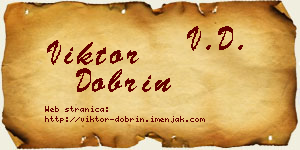 Viktor Dobrin vizit kartica